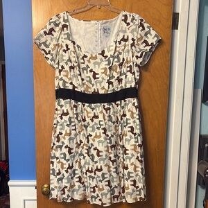 Modcloth Deer Print Casual Sundress 3XL